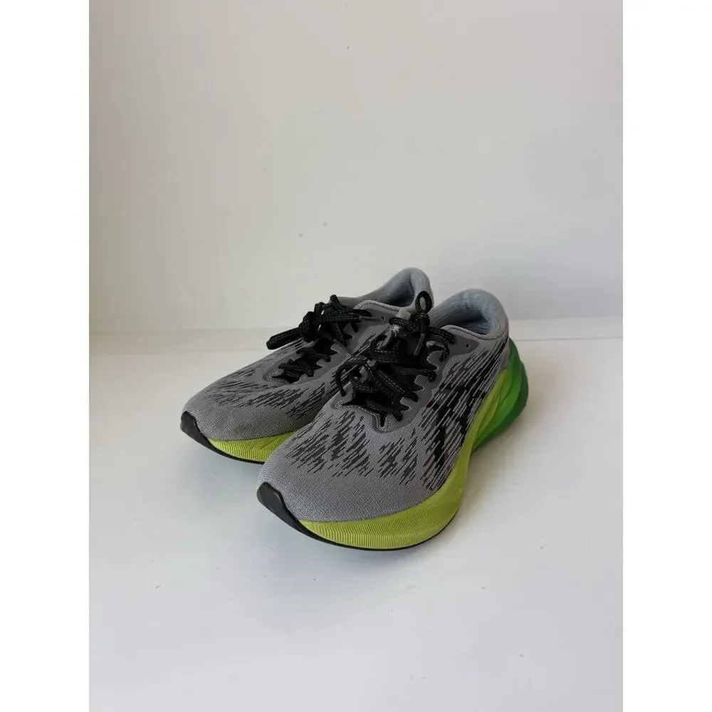 ASICS Novablast 3 Womens Size 9.5 Mens Size 8 Running Athletic Sneaker Gray Neon